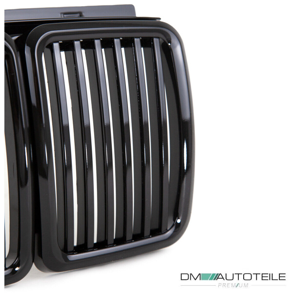 Satz Sport Kühlergrill für BMW 3er E30 passend in hochglanz Schwarz alle Modelle